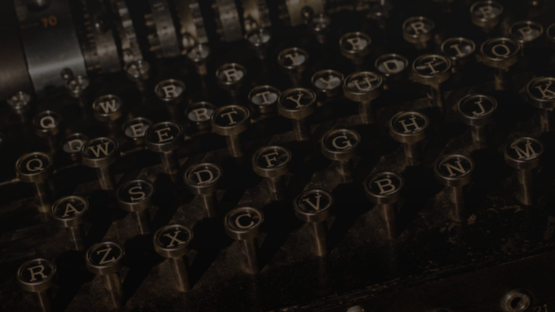 Vintage typewriter keys